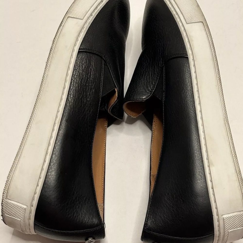 Aquatalia Onida Black Leather Slip-On Sneakers 10.5 - Picture 13 of 16